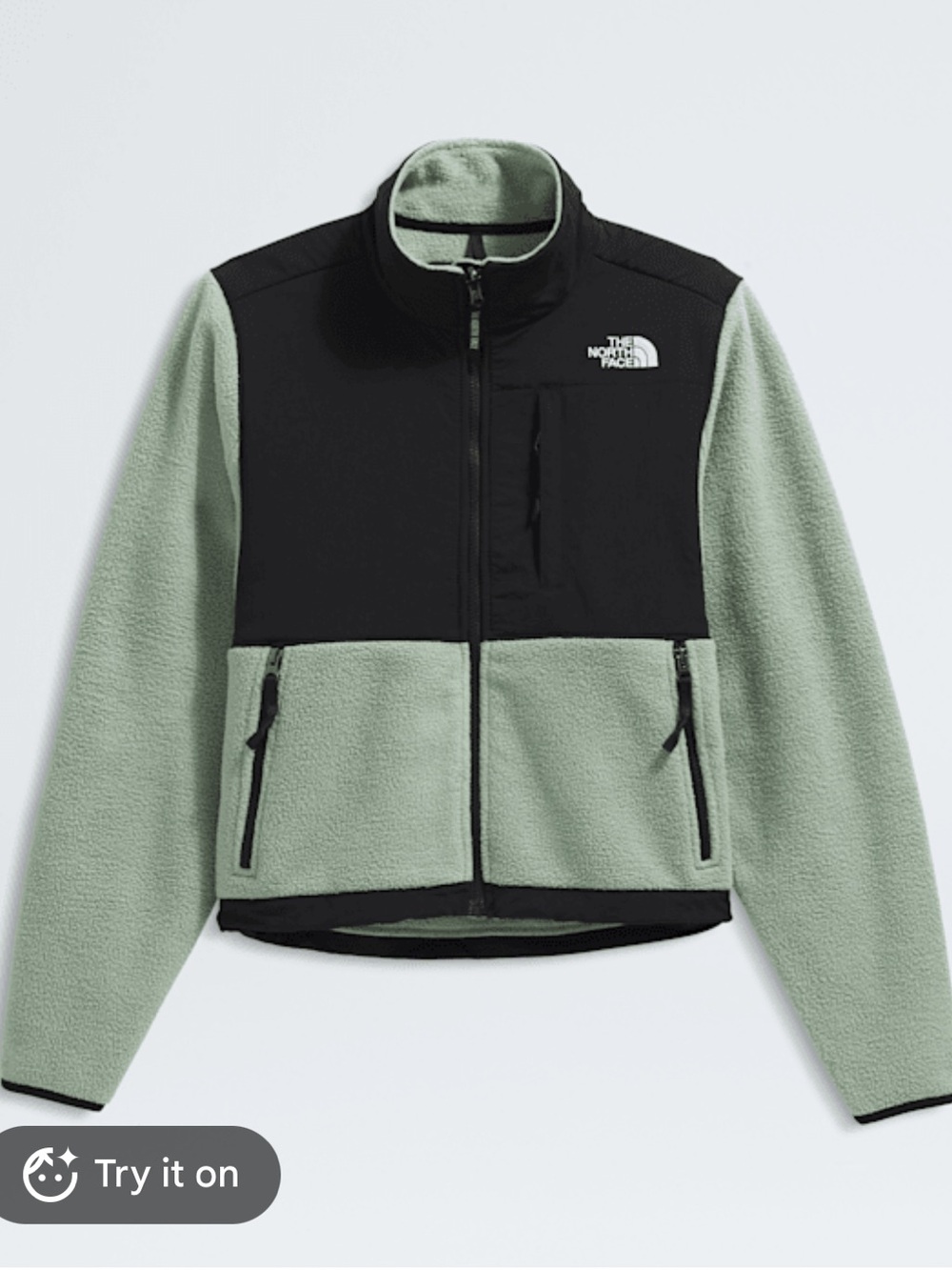 The North Face women’s retro Denali jacket fleece slate moss zip up sweatshirt